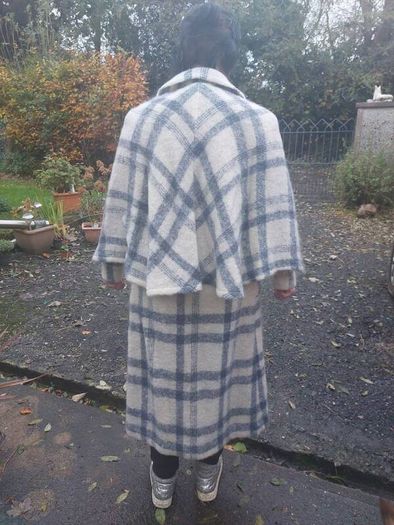 Donegal Design Vintage mohair wool cape coat (free post)