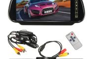 Wireless 7Inch LCD Mirror Monitor + IR Car Rear View Reversing Camera Backup Kit