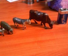 Farm animals vintage metal
