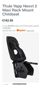 thule child bike seat carrier