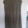 Khaki V-Neck Dress w/pockets, Size 40/UK 14 Image 3