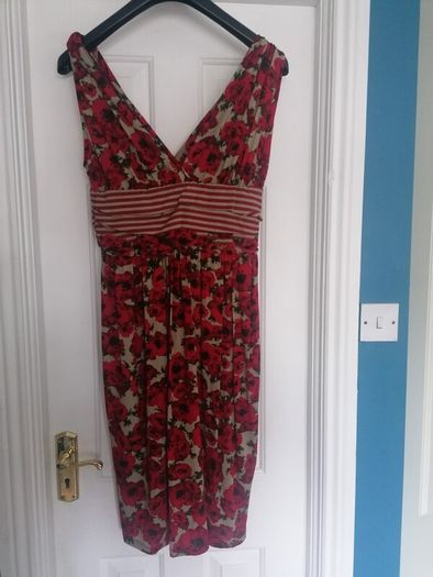dress and large matching silk scarf