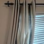 Black Metal Curtain Pole & Tiebacks Image 4