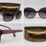Guess Purple Oversized Sunglasses - Zebra Print Arms + Case Image 2