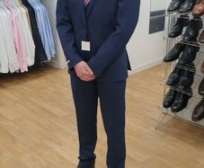 Mens Kenton 3 Piece Suit with Shirt and Tie, 38R/32/R