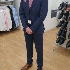 Mens Kenton 3 Piece Suit with Shirt and Tie, 38R/32/R