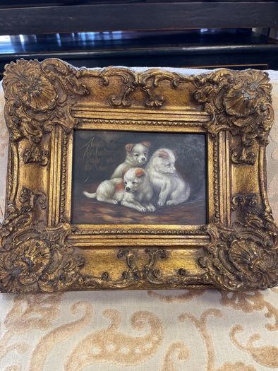 Antique-style oil painting