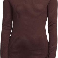 Nike Yoga Luxe Dri-fit long sleeve ribbed top size S brown