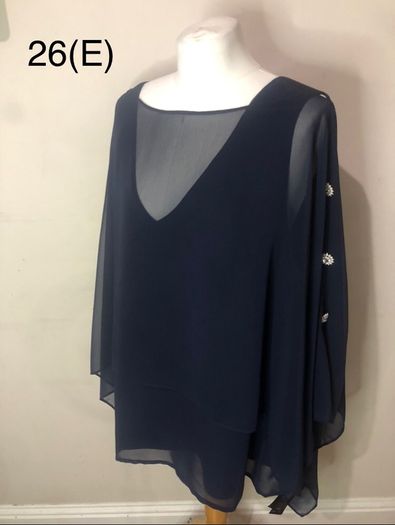 Joanna Hope navy blouse and cami set (size 26)