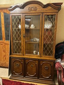 solid wood display cabinet