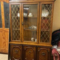 solid wood display cabinet