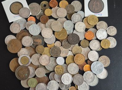 19th and 20th-century world coins from China, Germany, Poland, Italy, Ireland, etc.