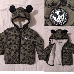 Disney Mickey Mouse Warm Fleece Lined Hooded Jacket