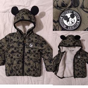 Disney Mickey Mouse Warm Fleece Lined Hooded Jacket