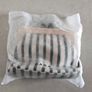 Zara Canvas Striped Wooden Clutch Bag in cream/black Image 8