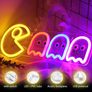 PAC MAN Neon Sign Specter LED Lights Sign Gamer Room Retro Arcade Decor 17 inch x 5.9 inch with USB/Switch Image 3