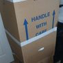 3 x garment moving boxes with hanging rails Image 2