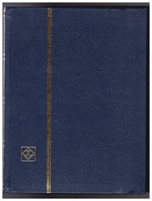 16 Pages, 8 leaf Lighthouse Medium (170mm X 228) Black Stamp Stockbook White Pages