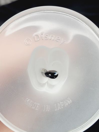 Vintage Disney Mickey & Minnie Mouse Frosted Figural Stem Glasses Made in Japan Set of 2