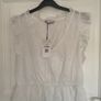top Bnwt Stradivarius white broderie Anglaise size large summer top Image 8