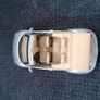 Silver VW Beetle Convertible Diecast Car Image 7