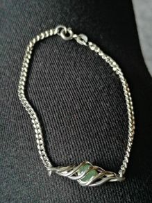 beautiful lady 925 silver chain bracelet