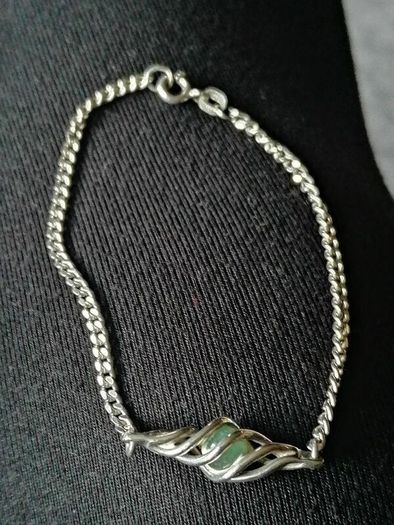 beautiful lady 925 silver chain bracelet