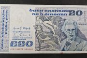 Ireland 1986 Yeats 20 pound banknote