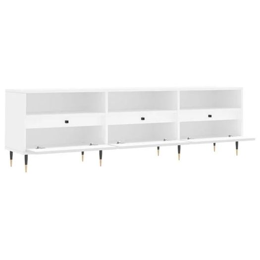 TV Cabinet White 150x30x44.5 cm Engineered Wood