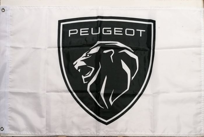 Peugeot Logo Flag Black 5ft x 3ft.