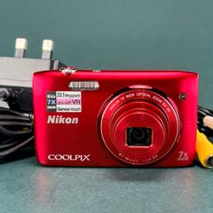 Nikon Coolpix S3500 Red 20MP Digital Camera