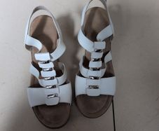 Rieker White  Wedge Sandals.  S. 7