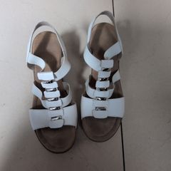 Rieker White  Wedge Sandals.  S. 7