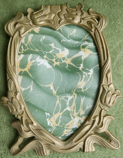 Vintage Botanical Brass Photo Frame