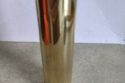 Decorative  brass. Simple design As Army Shell / tub Case Vase. or the other side as  tealight candle holder,