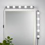 Ikea make up table, white mirror, vanity lights & vanity stool. Image 9