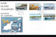 1982 Guernsey Inter Island Transport Commemorative Stamps Addressed First Day Cover (FDC)