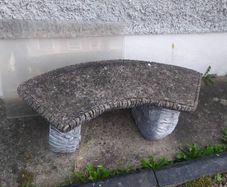 concrete garden bench