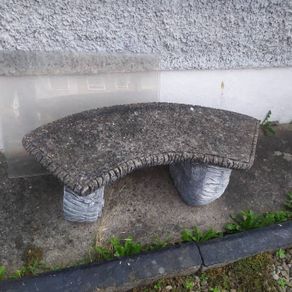 concrete garden bench