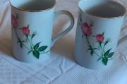 2 Swedish  Christineholm porcelaine coffee mugs (Swedish trademark)