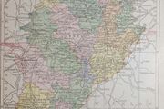 County Kildare 1905 Antique Map