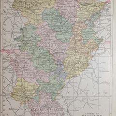 County Kildare 1905 Antique Map