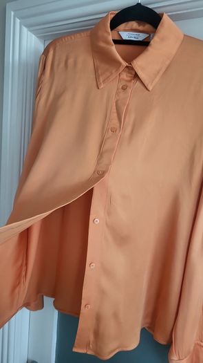 & other stories tangerine buttoned long sleeve blouse Sz  S (Fit 10-14 UK) - Bnwot Rrp 59.99