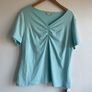 Riona Stone Ladies turquoise short sleeve top plus size new Image 2