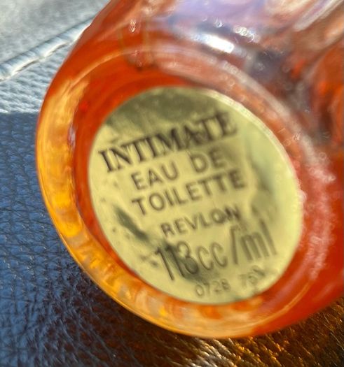 vintage Revlon Intimate Eau de Toilette in teardrop splash perfume bottle