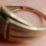 Vintage 9Ct Solid Yellow Gold 375 Diamond Mens Signet Ring 3,5g size S Image 5