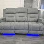 Titan 3+2 Electric Grey Fabric Recliner Sofa Set Image 3