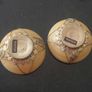 Pair of  beautiful Minnie Peters polished stone and  gilt metal matching dishes Image 10