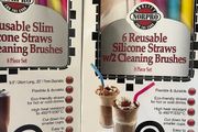Reusable Silicone Straws &amp; Cleaning Brushes