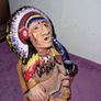 Vintage hand Made Native American Chief smoking pipe Image 4